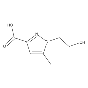 1-(2-hydroxyethyl)-5-methyl-1H-pyrazole-3-carboxylic acid结构式