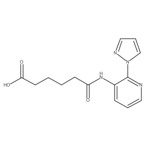5-{[2-(1H-pyrazol-1-yl)pyridin-3-yl]carbamoyl}pentanoic acid Structure