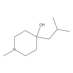 1-Methyl-4-(2-methylpropyl)piperidin-4-ol结构式