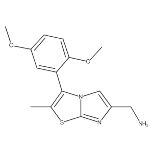 3-(2,5-Dimethoxyphenyl)-2-methylimidazo[2,1-b]thiazole-6-methanamine结构式