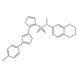 2-[3-(4-chlorophenyl)-1,2,4-oxadiazol-5-yl]-N-(2,3-dihydro-1,4-benzodioxin-6-yl)-N-methylthiophene-3-sulfonamide Structure