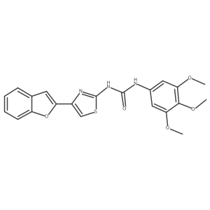 COc1cc(NC(=O)Nc2nc(-c3cc4ccccc4o3)cs2)cc(OC)c1OC结构式