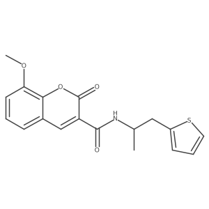 8-methoxy-2-oxo-N-(1-(thiophen-2-yl)propan-2-yl)-2H-chromene-3-carboxamide Structure