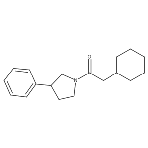 2-Cyclohexyl-1-(3-phenylpyrrolidin-1-yl)ethanone Structure