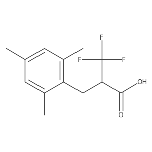 3,3,3-Trifluoro-2-[(2,4,6-trimethylphenyl)methyl]propanoic acid Structure