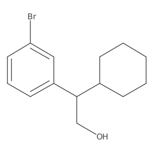 2-(3-Bromophenyl)-2-cyclohexylethan-1-ol Structure