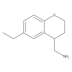 (6-ethyl-3,4-dihydro-2H-1-benzopyran-4-yl)methanamine结构式