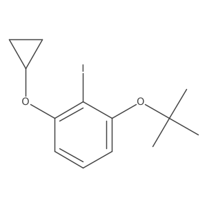 1-Tert-butoxy-3-cyclopropoxy-2-iodobenzene结构式