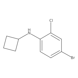 4-bromo-2-chloro-N-cyclobutylaniline结构式