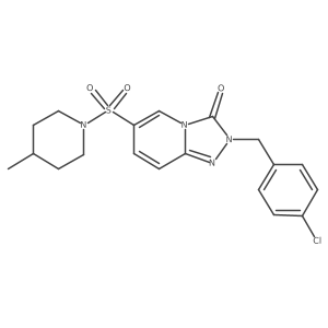 2-[(4-chlorophenyl)methyl]-6-[(4-methylpiperidin-1-yl)sulfonyl]-2H,3H-[1,2,4]triazolo[4,3-a]pyridin-3-one结构式