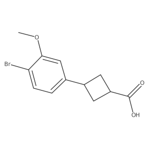3-(4-Bromo-3-methoxyphenyl)cyclobutanecarboxylic acid结构式