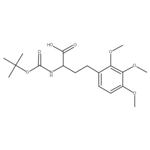 (R)-2-Tert-butoxycarbonylamino-4-(2,3,4-trimethoxy-phenyl)-butyric acid结构式