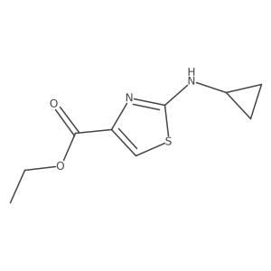 Ethyl 2-(cyclopropylamino)-1,3-thiazole-4-carboxylate结构式