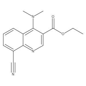 Ethyl 8-cyano-4-(dimethylamino)quinoline-3-carboxylate Structure