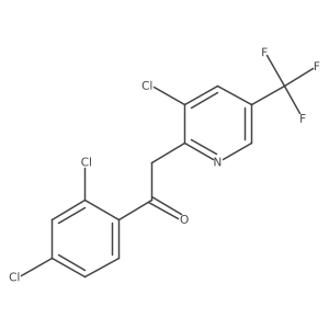 2-[3-Chloro-5-(trifluoromethyl)pyridin-2-yl]-1-(2,4-dichlorophenyl)ethan-1-one Structure