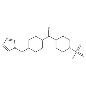(4-((1H-imidazol-1-yl)methyl)piperidin-1-yl)(1-(methylsulfonyl)piperidin-4-yl)methanone Structure