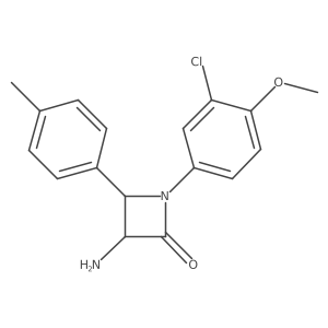 3-Amino-1-(3-chloro-4-methoxyphenyl)-4-(p-tolyl)azetidin-2-one结构式