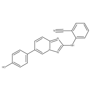 2-[[6-(4-Hydroxyphenyl)[1,2,4]triazolo[1,5-a]pyridin-2-yl]amino]benzonitrile Structure