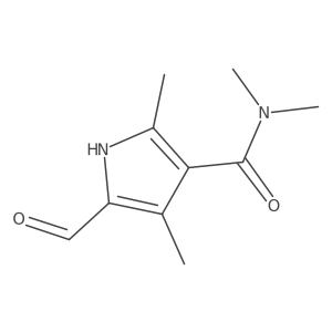 5-Formyl-n,n,2,4-tetramethyl-1h-pyrrole-3-carboxamide结构式