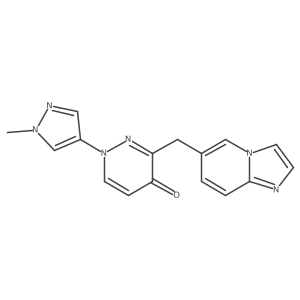 3-(Imidazo[1,2-a]pyridin-6-ylmethyl)-1-(1-methylpyrazol-4-yl)pyridazin-4-one结构式