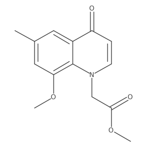 Methyl 2-(8-methoxy-6-methyl-4-oxoquinolin-1(4H)-yl)acetate结构式