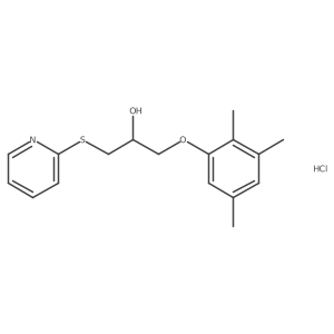 1-(Pyridin-2-ylthio)-3-(2,3,5-trimethylphenoxy)propan-2-ol hydrochloride结构式