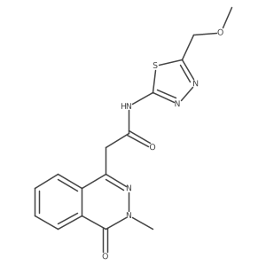 N-[5-(methoxymethyl)-1,3,4-thiadiazol-2-yl]-2-(3-methyl-4-oxo-3,4-dihydrophthalazin-1-yl)acetamide Structure