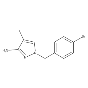 1-[(4-bromophenyl)methyl]-4-methyl-1H-pyrazol-3-amine Structure