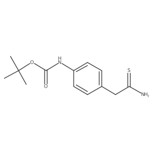 tert-butyl N-[4-(carbamothioylmethyl)phenyl]carbamate结构式