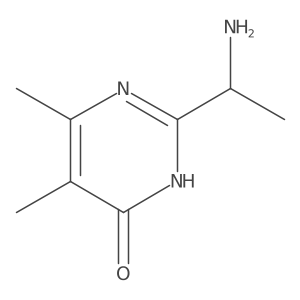 2-(1-Aminoethyl)-5,6-dimethyl-3,4-dihydropyrimidin-4-one Structure