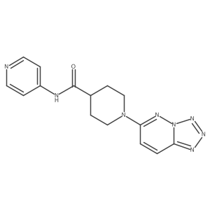 O=C(Nc1ccncc1)C1CCN(c2ccc3nnnn3n2)CC1结构式