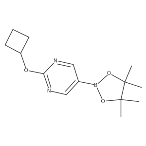2-Cyclobutoxy-5-(4,4,5,5-tetramethyl-1,3,2-dioxaborolan-2-yl)pyrimidine Structure