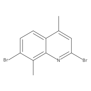2,7-Dibromo-4,8-dimethylquinoline Structure