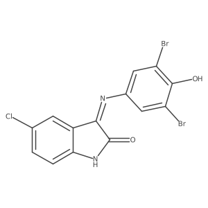 5-Chloro-3-(3,5-dibromo-4-hydroxy-phenylimino)-1,3-dihydro-indol-2-one Structure