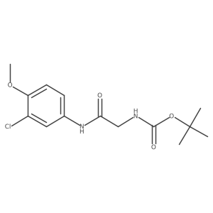 N-(tert-butoxycarbonyl)-N1-(3-chloro-4-methoxyphenyl)glycinamide Structure