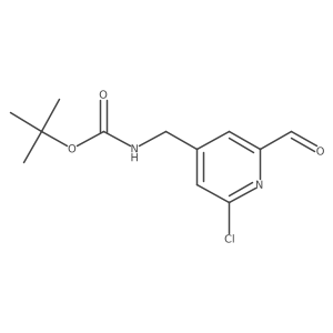 Tert-butyl (2-chloro-6-formylpyridin-4-YL)methylcarbamate结构式