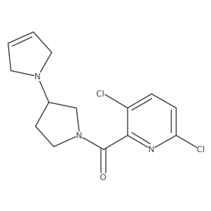 3,6-dichloro-2-[3-(2,5-dihydro-1H-pyrrol-1-yl)pyrrolidine-1-carbonyl]pyridine Structure