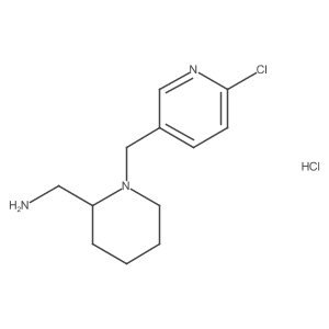 (1-((6-Chloropyridin-3-yl)methyl)piperidin-2-yl)methanamine hydrochloride Structure