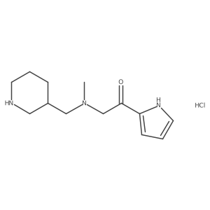 2-(methyl(piperidin-3-ylmethyl)amino)-1-(1H-pyrrol-2-yl)ethanone hydrochloride结构式