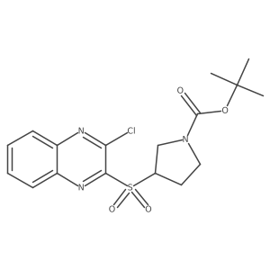 (R)-tert-butyl 3-((3-chloroquinoxalin-2-yl)sulfonyl)pyrrolidine-1-carboxylate Structure