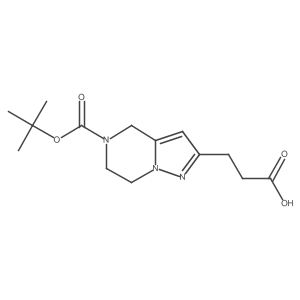 3-[5-(tert-Butoxycarbonyl)-4,5,6,7-tetrahydropyrazolo[1,5-a]pyrazin-2-yl]propanoic acid Structure