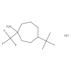 4-Tert-butyl-1-(trifluoromethyl)cycloheptan-1-amine hydrochloride结构式