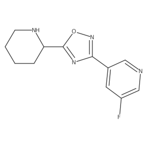 3-(5-Fluoropyridin-3-yl)-5-(piperidin-2-yl)-1,2,4-oxadiazole Structure