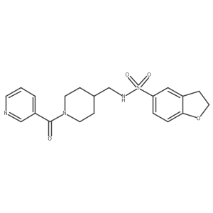 N-((1-nicotinoylpiperidin-4-yl)methyl)-2,3-dihydrobenzofuran-5-sulfonamide Structure