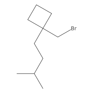 1-(Bromomethyl)-1-(3-methylbutyl)cyclobutane结构式