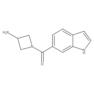 1-(1H-indole-6-carbonyl)azetidin-3-amine结构式