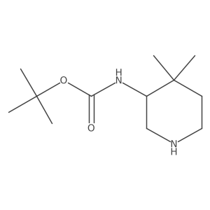 tert-Butyl 4,4-dimethylpiperidin-3-ylcarbamate结构式