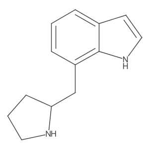 7-[(pyrrolidin-2-yl)methyl]-1H-indole结构式