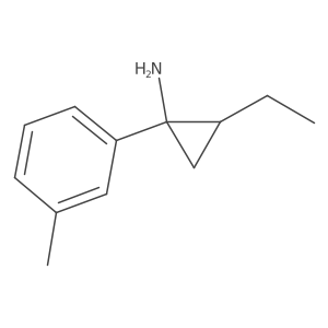 2-Ethyl-1-(3-methylphenyl)cyclopropan-1-amine结构式