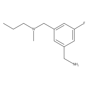 (3-Fluoro-5-{[methyl(propyl)amino]methyl}phenyl)methanamine结构式